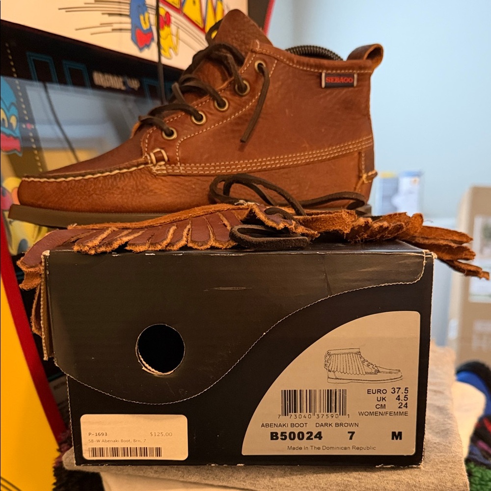 Sebago Dark Brown Leather Boots